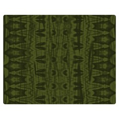 Army Green Color Batik Double Sided Flano Blanket (Medium) 