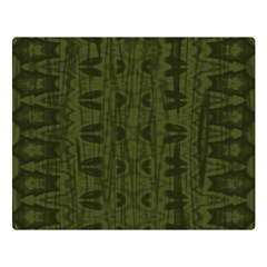 Army Green Color Batik Double Sided Flano Blanket (Large) 