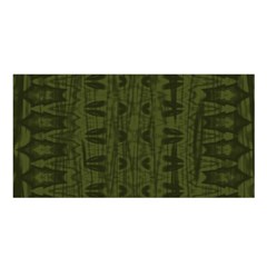 Army Green Color Batik Satin Shawl