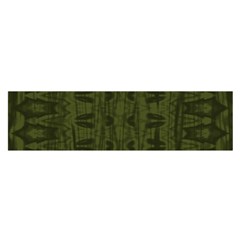 Army Green Color Batik Satin Scarf (Oblong)