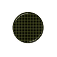 Army Green Black Buffalo Plaid Hat Clip Ball Marker by SpinnyChairDesigns