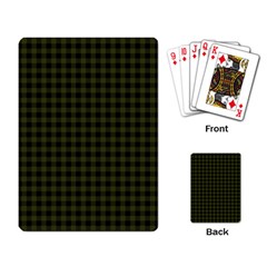 Army Green Black Buffalo Plaid Playing Cards Single Design (rectangle) by SpinnyChairDesigns