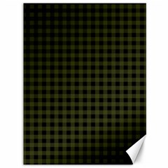 Army Green Black Buffalo Plaid Canvas 36  X 48  by SpinnyChairDesigns