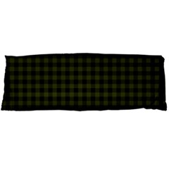 Army Green Black Buffalo Plaid Body Pillow Case Dakimakura (two Sides) by SpinnyChairDesigns