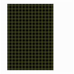 Army Green Black Buffalo Plaid Small Garden Flag (two Sides) by SpinnyChairDesigns