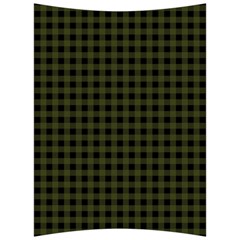 Army Green Black Buffalo Plaid Back Support Cushion by SpinnyChairDesigns