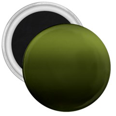 Army Green Gradient Color 3  Magnets by SpinnyChairDesigns