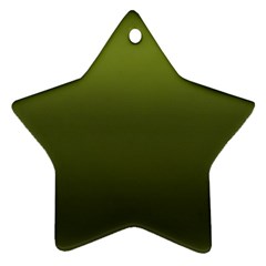 Army Green Gradient Color Ornament (star) by SpinnyChairDesigns