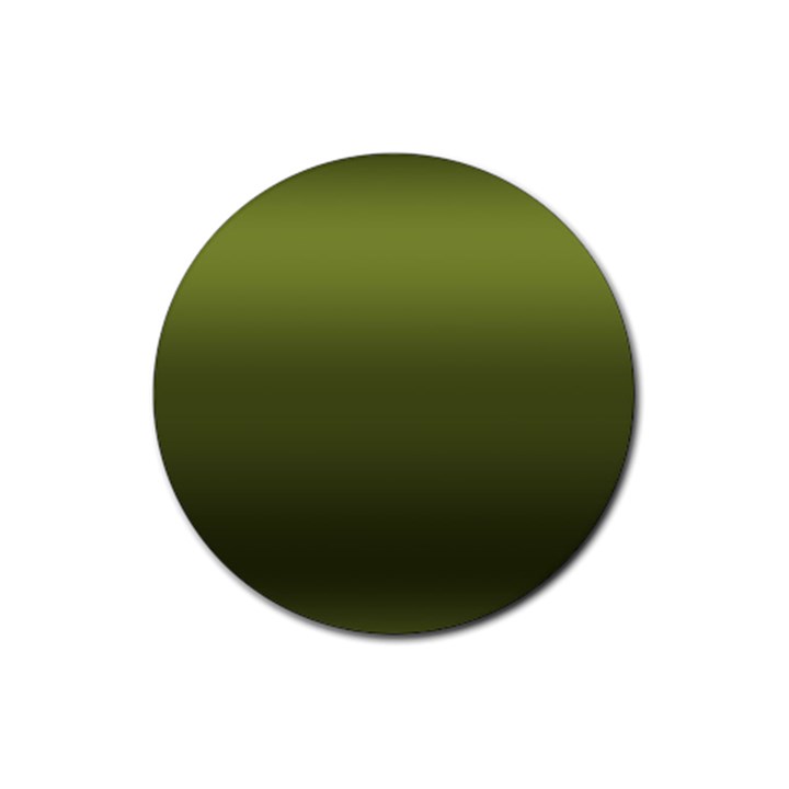 Army Green Gradient Color Rubber Coaster (Round) 