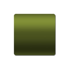 Army Green Gradient Color Square Magnet by SpinnyChairDesigns