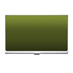 Army Green Gradient Color Business Card Holder Front