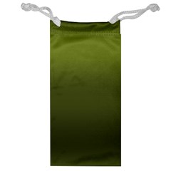 Army Green Gradient Color Jewelry Bag by SpinnyChairDesigns