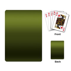 Army Green Gradient Color Playing Cards Single Design (rectangle) by SpinnyChairDesigns