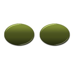 Army Green Gradient Color Cufflinks (oval) by SpinnyChairDesigns