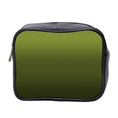 Army Green Gradient Color Mini Toiletries Bag (two Sides) by SpinnyChairDesigns