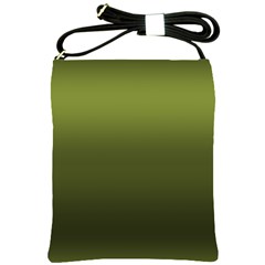 Army Green Gradient Color Shoulder Sling Bag by SpinnyChairDesigns