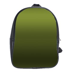 Army Green Gradient Color School Bag (xl) by SpinnyChairDesigns