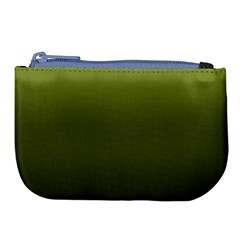 Army Green Gradient Color Large Coin Purse by SpinnyChairDesigns