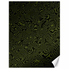 Army Green And Black Stripe Camo Canvas 18  X 24  by SpinnyChairDesigns