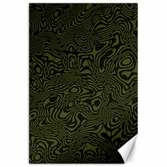 Army Green And Black Stripe Camo Canvas 20  X 30  by SpinnyChairDesigns