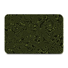 Army Green And Black Stripe Camo Plate Mats by SpinnyChairDesigns