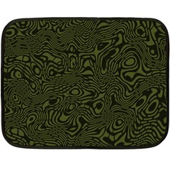 Army Green And Black Stripe Camo Double Sided Fleece Blanket (mini)  by SpinnyChairDesigns