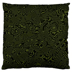 Army Green And Black Stripe Camo Standard Flano Cushion Case (two Sides) by SpinnyChairDesigns