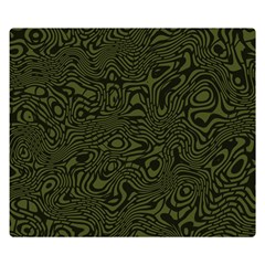 Army Green And Black Stripe Camo Double Sided Flano Blanket (small)  by SpinnyChairDesigns