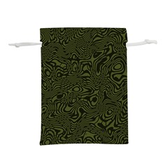 Army Green And Black Stripe Camo Lightweight Drawstring Pouch (l) by SpinnyChairDesigns