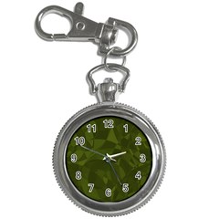 Army Green Color Pattern Key Chain Watches by SpinnyChairDesigns