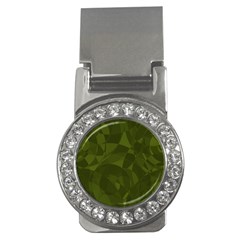 Army Green Color Pattern Money Clips (cz)  by SpinnyChairDesigns