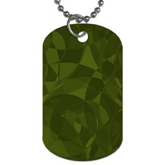 Army Green Color Pattern Dog Tag (two Sides) by SpinnyChairDesigns