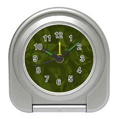 Army Green Color Pattern Travel Alarm Clock by SpinnyChairDesigns