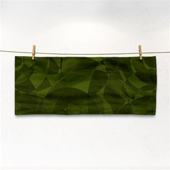 Army Green Color Pattern Hand Towel by SpinnyChairDesigns