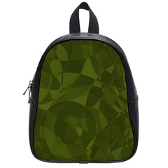 Army Green Color Pattern School Bag (small) by SpinnyChairDesigns