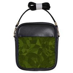 Army Green Color Pattern Girls Sling Bag by SpinnyChairDesigns