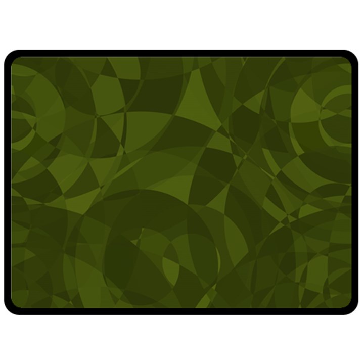 Army Green Color Pattern Fleece Blanket (Large) 