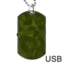 Army Green Color Pattern Dog Tag Usb Flash (one Side) by SpinnyChairDesigns