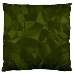 Army Green Color Pattern Large Cushion Case (one Side)