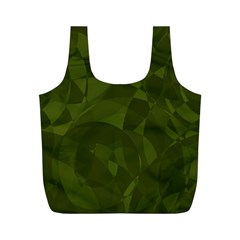 Army Green Color Pattern Full Print Recycle Bag (m) by SpinnyChairDesigns