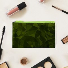 Army Green Color Pattern Cosmetic Bag (xs)