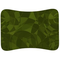 Army Green Color Pattern Velour Seat Head Rest Cushion by SpinnyChairDesigns