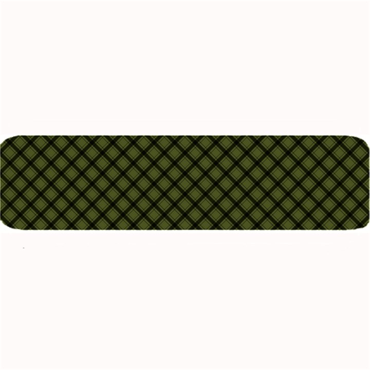 Army Green and Black Plaid Large Bar Mats