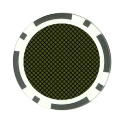 Army Green And Black Plaid Poker Chip Card Guard (10 Pack) by SpinnyChairDesigns