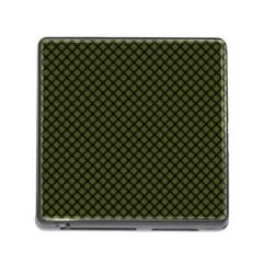 Army Green And Black Plaid Memory Card Reader (square 5 Slot) by SpinnyChairDesigns