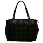 Army Green and Black Plaid Oversize Office Handbag Front