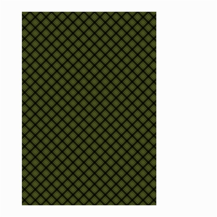 Army Green and Black Plaid Small Garden Flag (Two Sides)