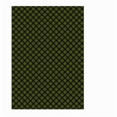 Army Green And Black Plaid Large Garden Flag (two Sides) by SpinnyChairDesigns