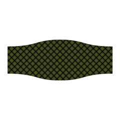 Army Green And Black Plaid Stretchable Headband by SpinnyChairDesigns