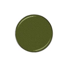 Army Green Color Polka Dots Hat Clip Ball Marker by SpinnyChairDesigns